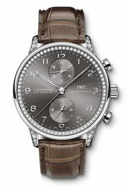 IWC Portuguese Chrono-Automatic White Gold / Ardoise / Diamond IW3714-41 (IW371441)